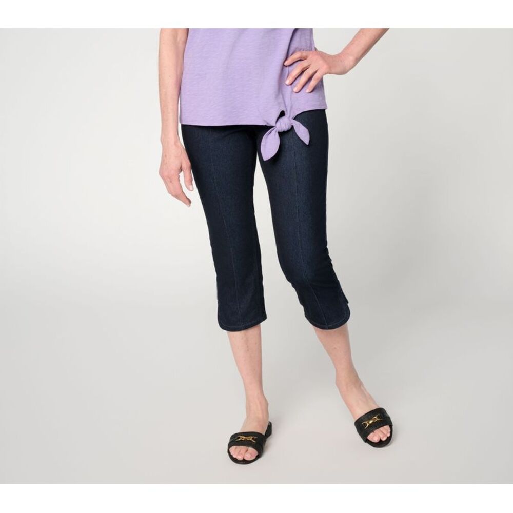 Denim & Co. Women's Petite Pants 2XP Make Your Black/Double Espress A725164